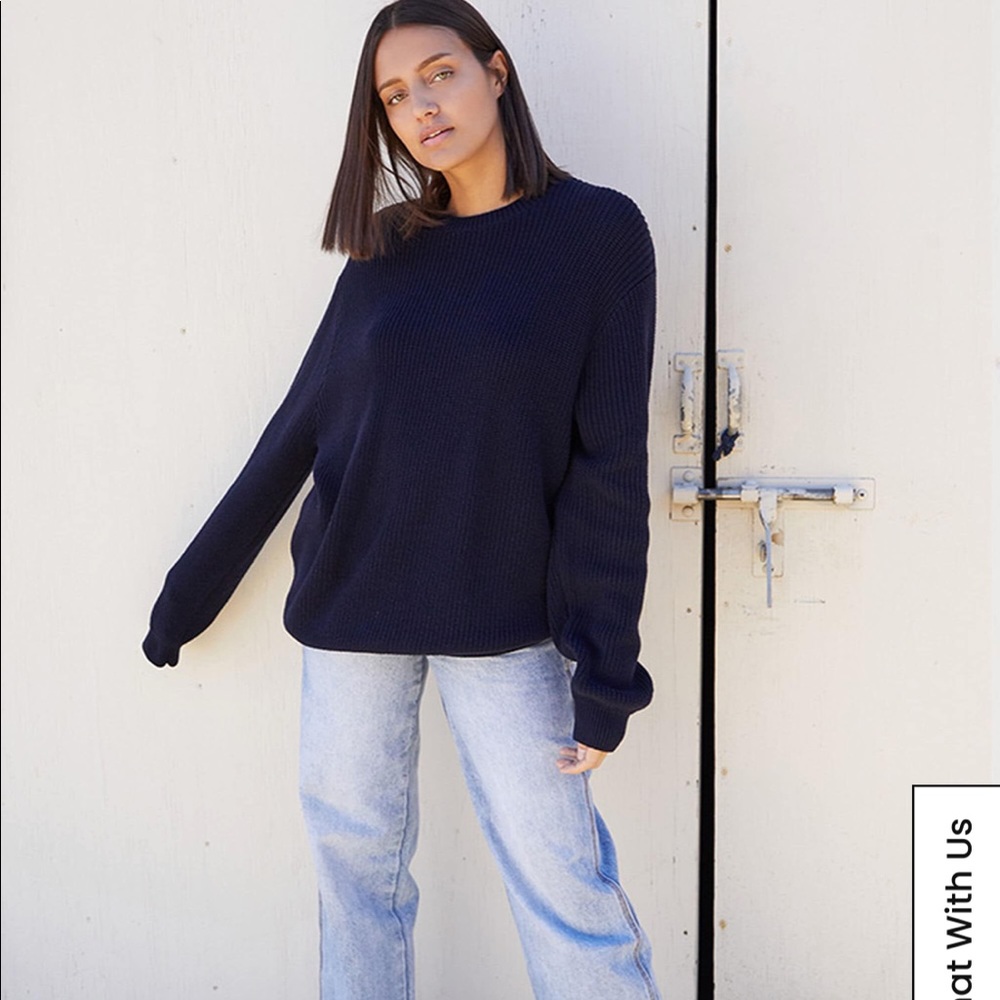 Brandy Melville Blue navy Brianna Sweater